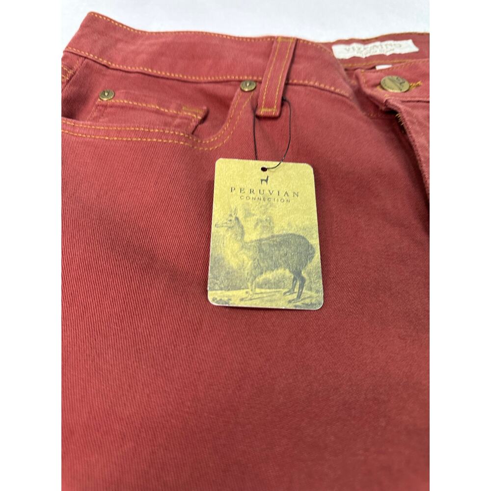 NWT Vizcaino Premium Peruvian Connection St. Tropez Jeans Size 30 Red Tapered - Picture 8 of 15
